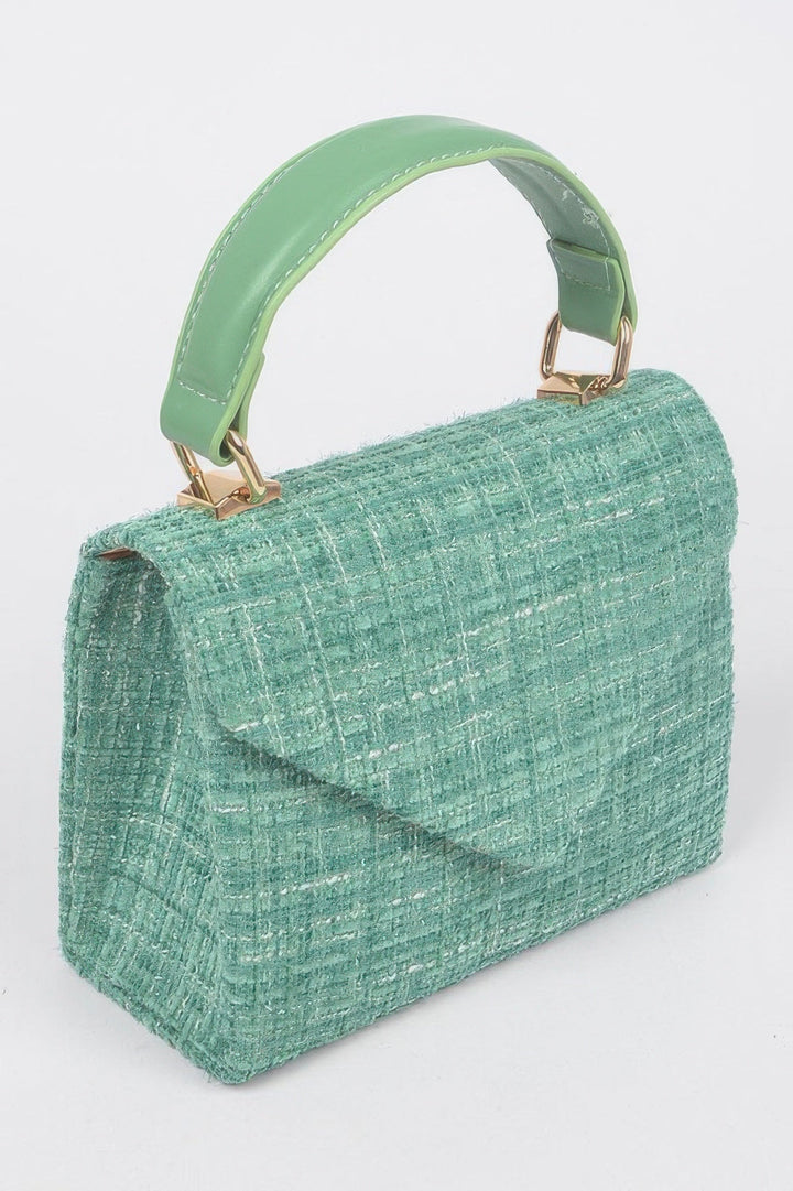 Women's Tweed Top Handle Bag