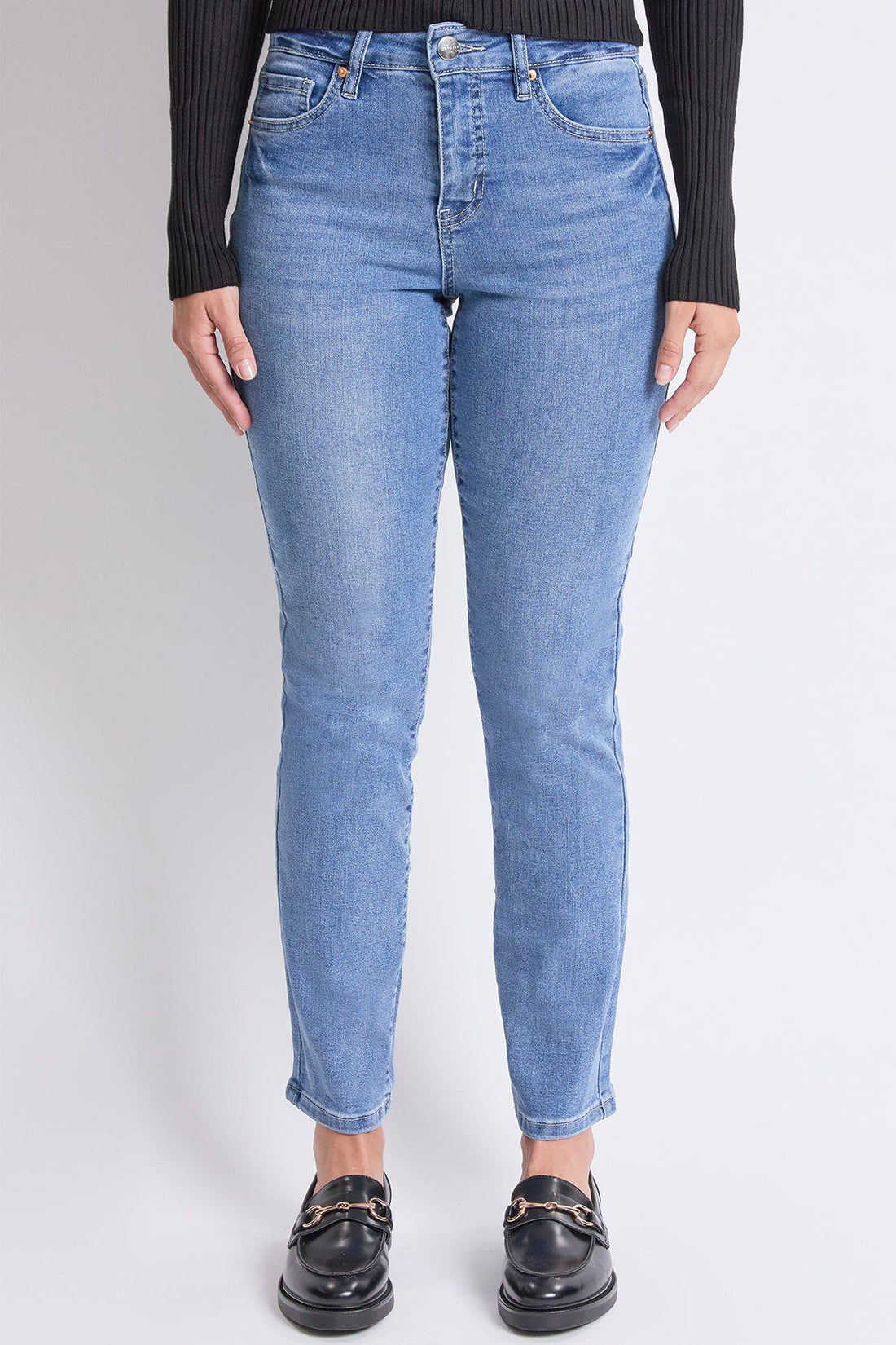 Women's High Rise Basic 5 Pocket Straight  Jeans