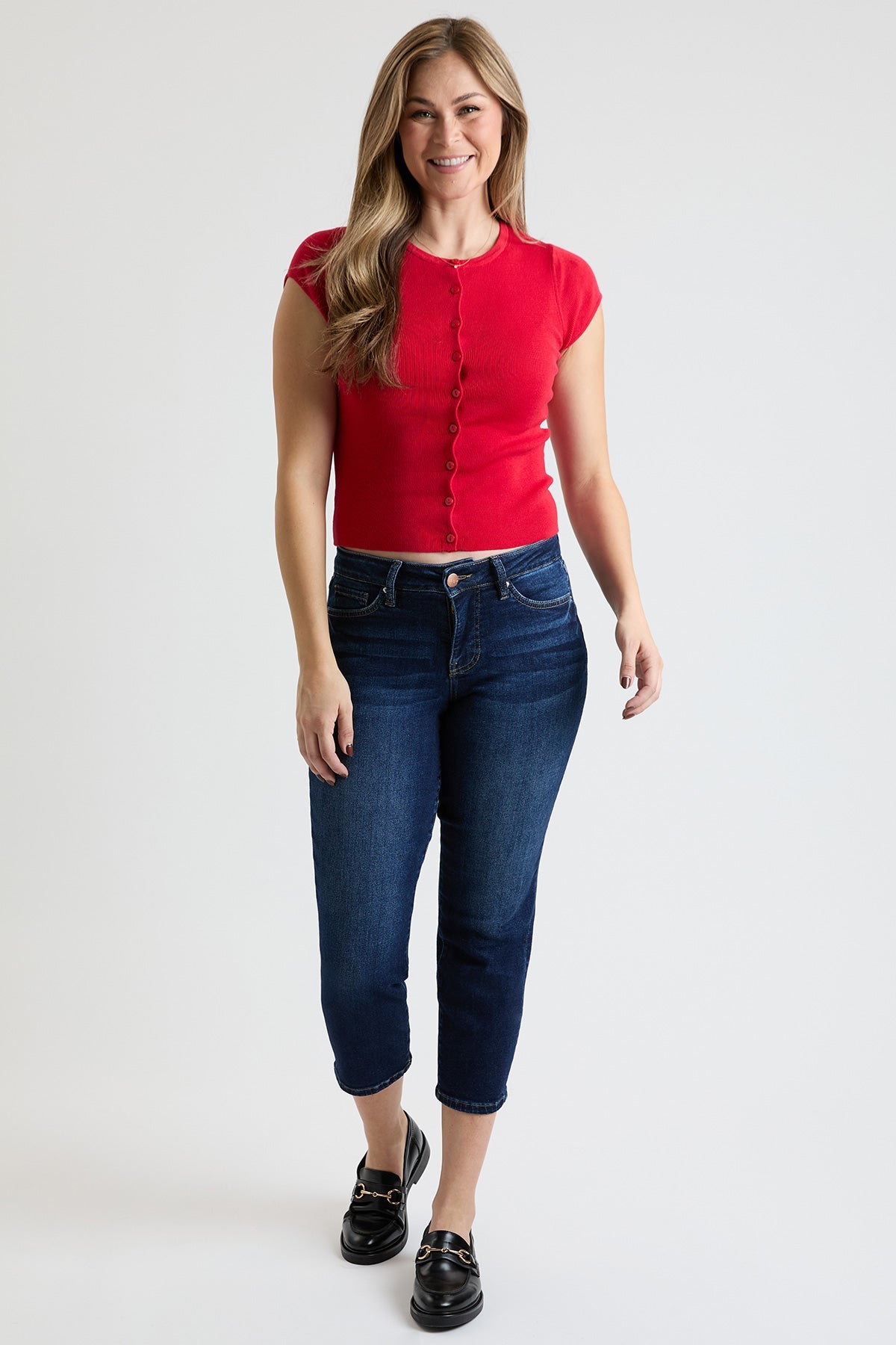 Women's Premium Stretch Cropped Slim Straight