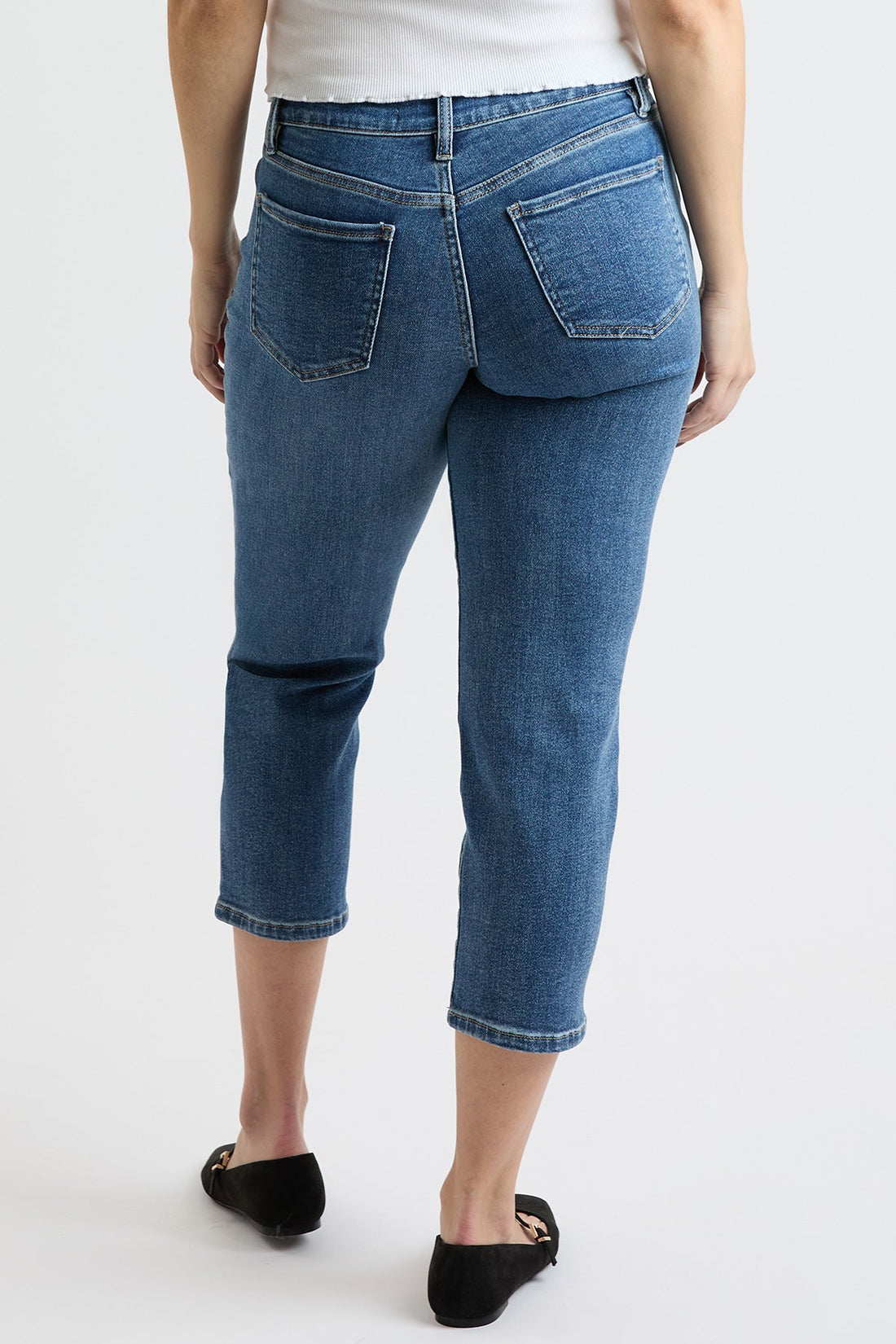 Women's Premium Stretch Cropped Slim Straight