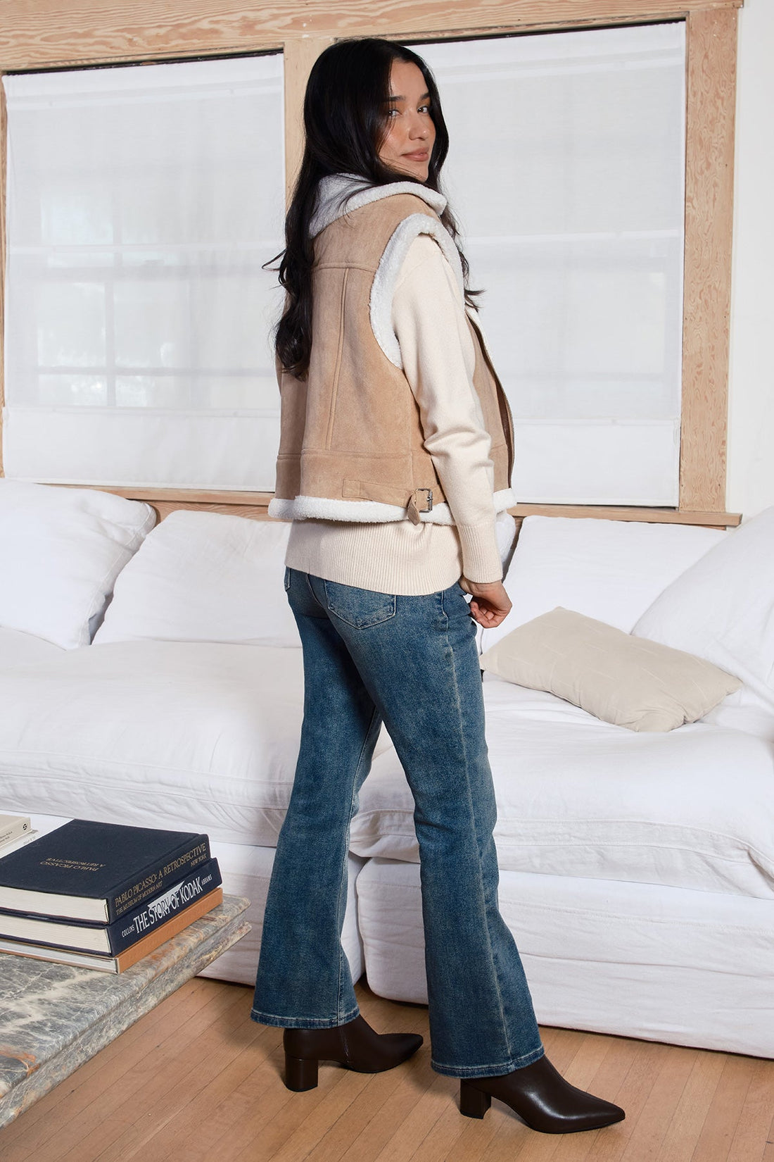 Women's 3-Button Premium Stretch Bootcut Jeans