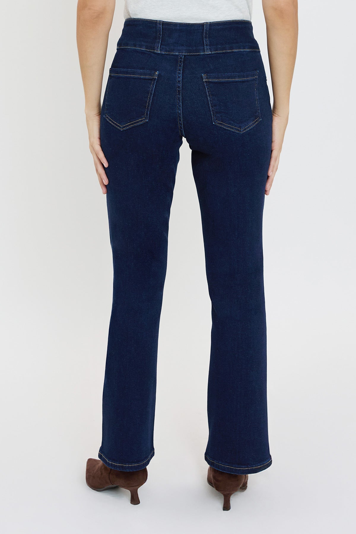 Women's 3-Button Premium Stretch Bootcut Jeans