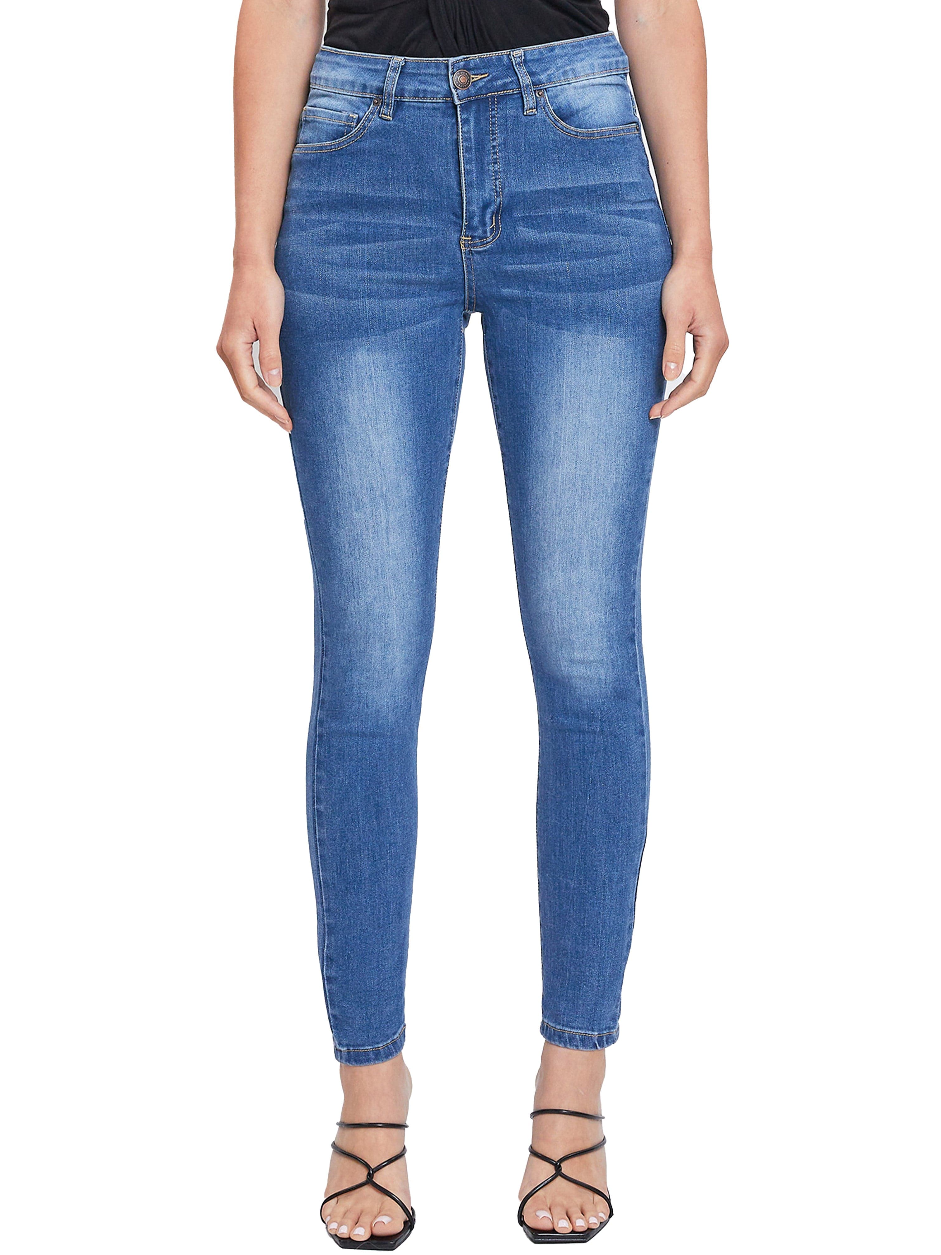 Women's High Rise Skinny Jeans With Adjustable Back