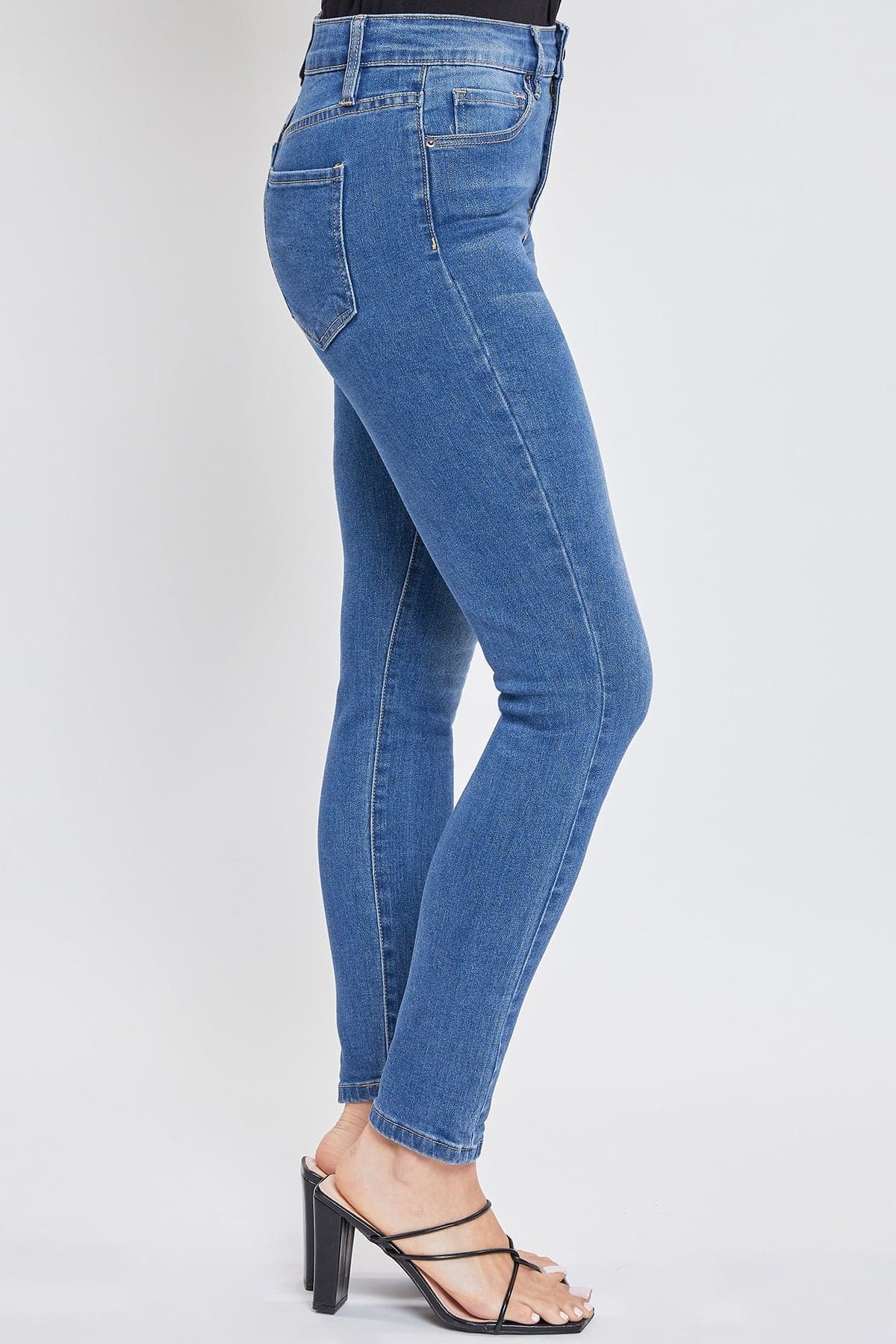 Women's High Rise Skinny Jeans With Adjustable Back
