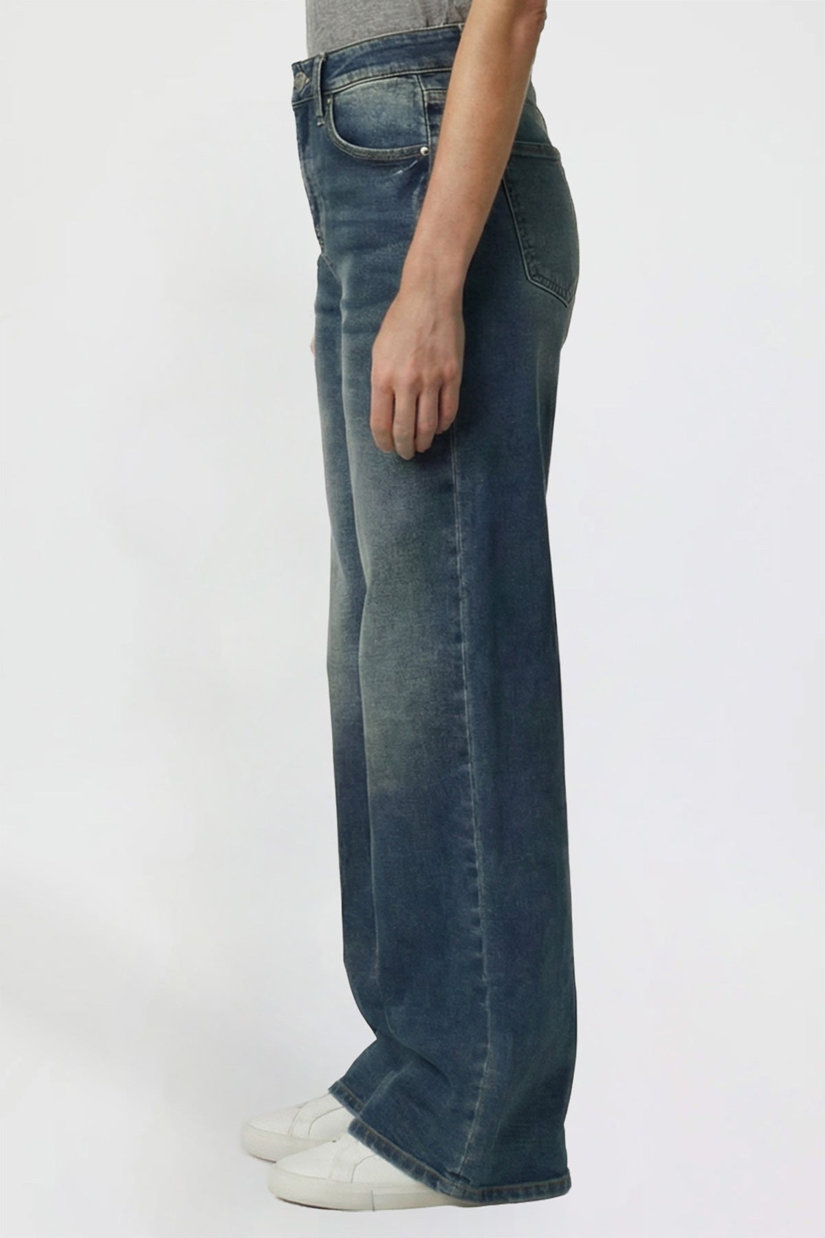 Women's Kayla High Rise Premium Stretch Wide Leg Jeans