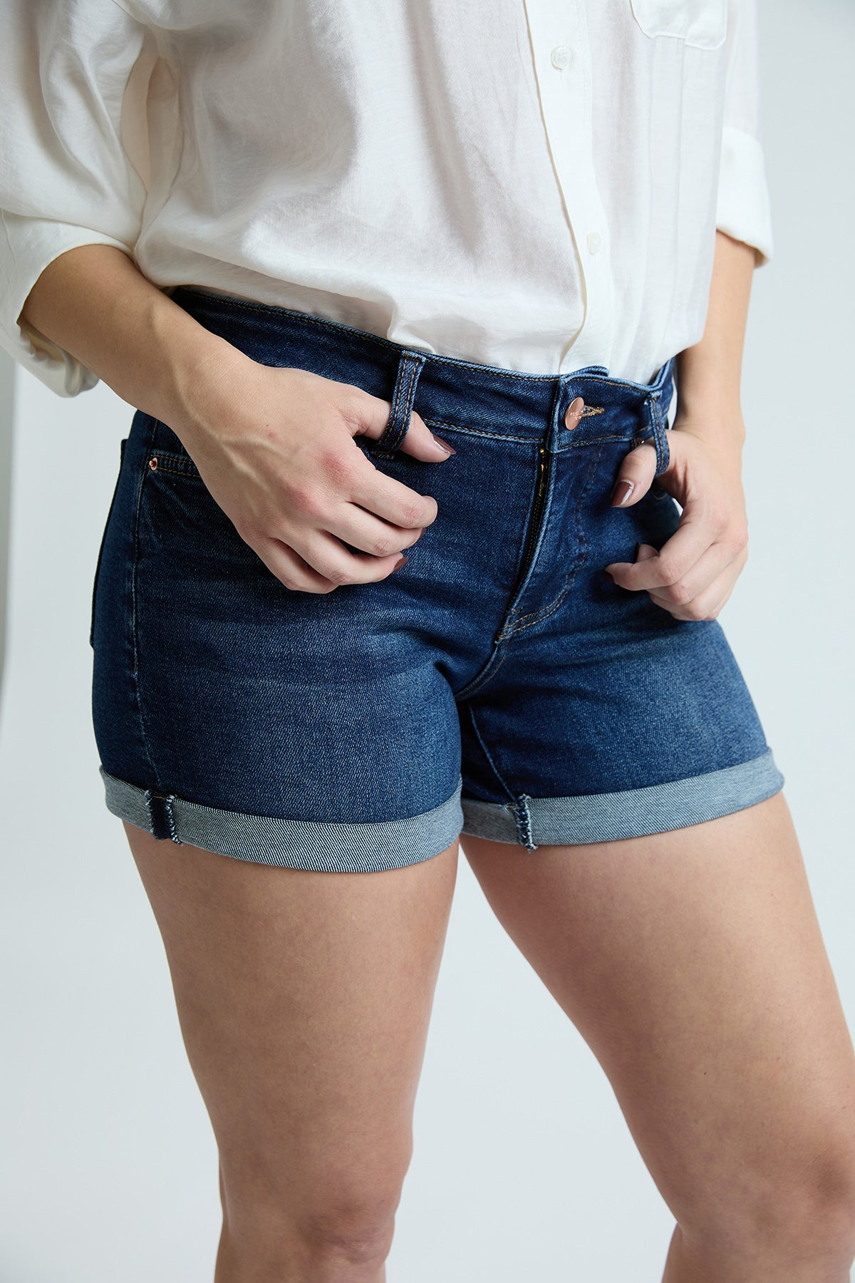 Women's Premium Stretch Fold-Over Cuff Shorts