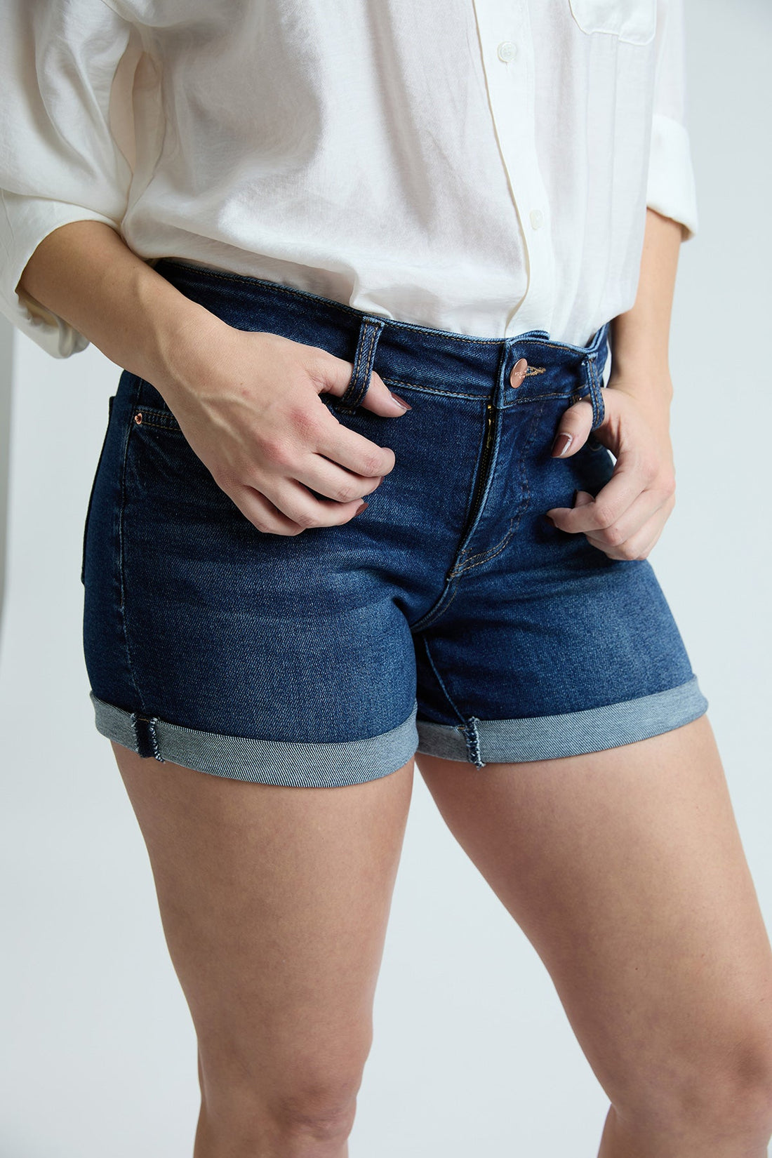Women's Premium Stretch Fold-Over Cuff Shorts