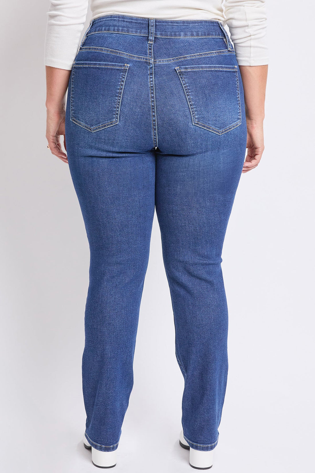Women's Plus High Rise Basic 5 Pocket Straight  Jeans