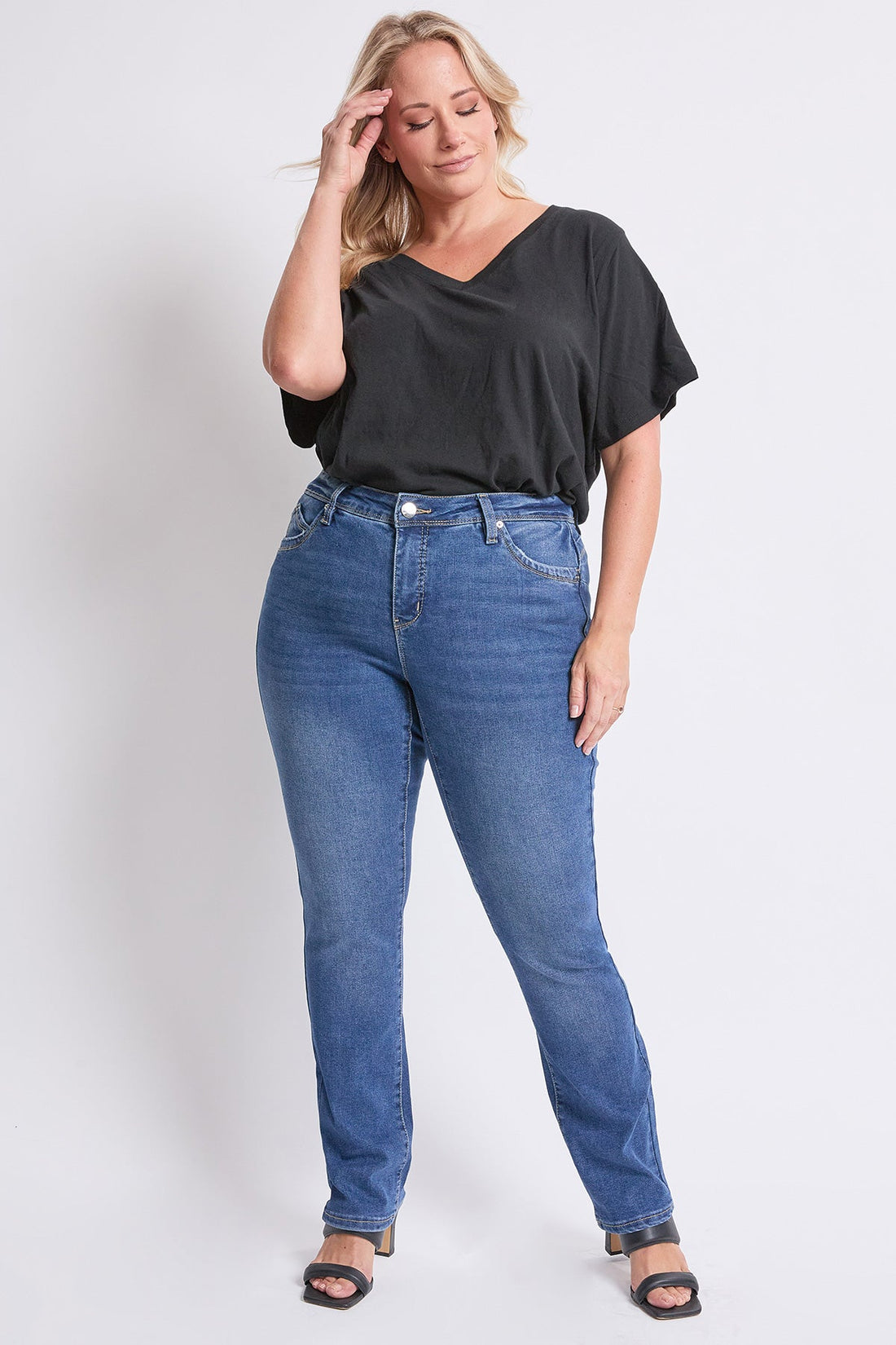 Women's Plus High Rise Curve Confidence  Straight