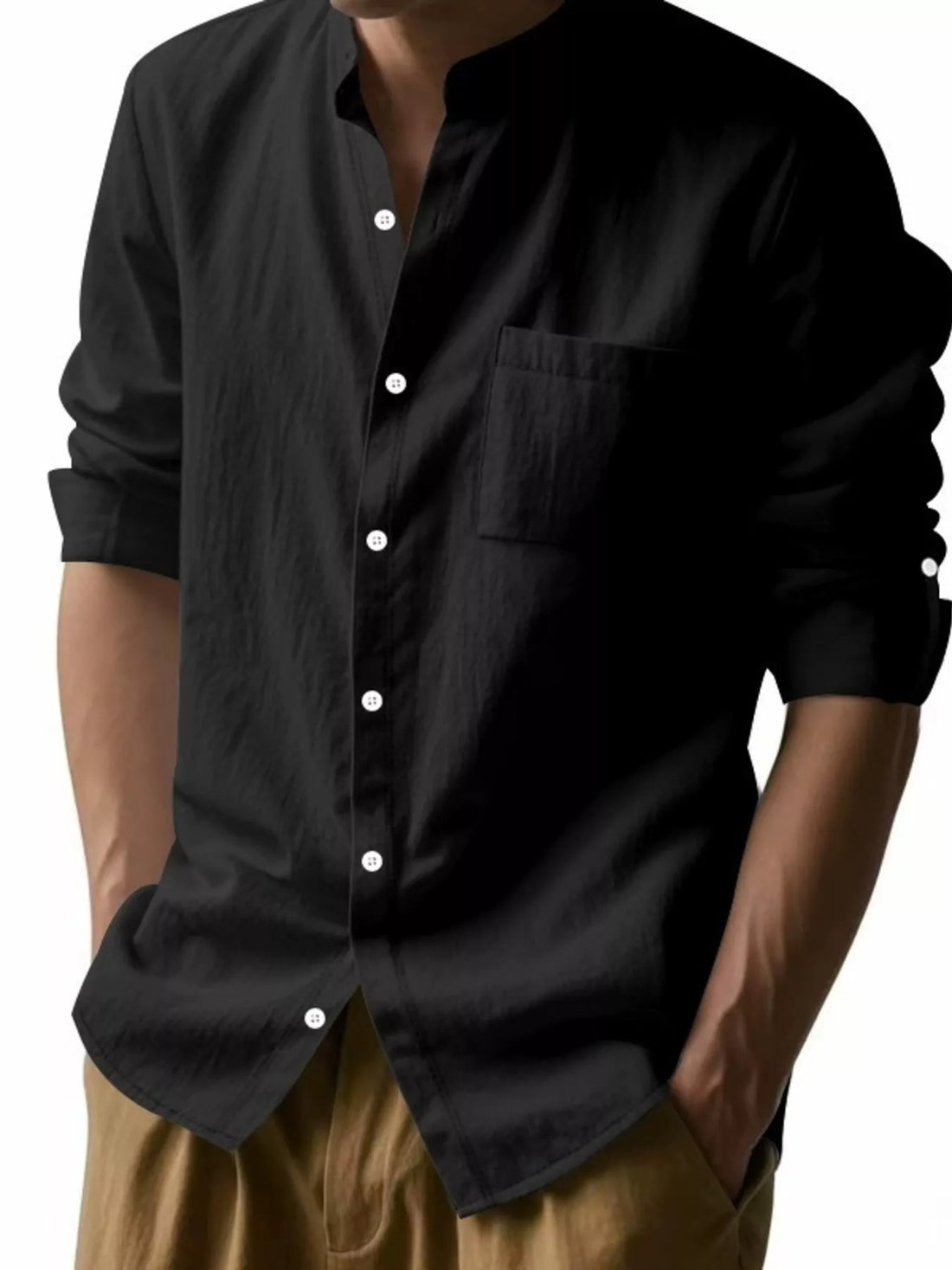 Men's Full Size Button Up Long Sleeve Shirt Plus Size