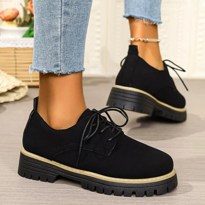 Women's Round Toe Lace-Up Loafers