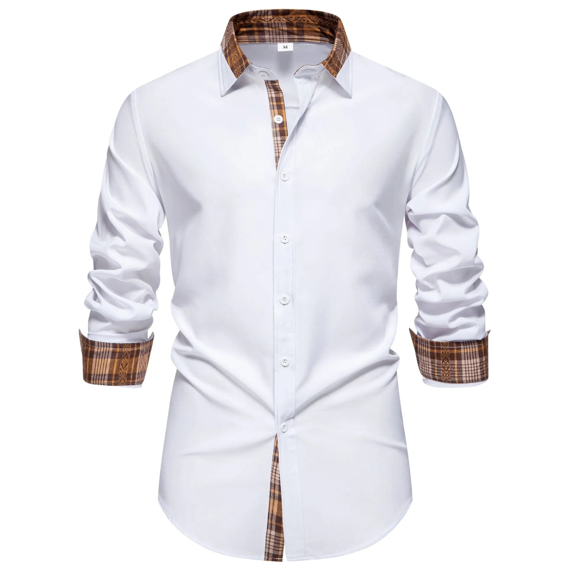 Men's Plus Size Plaid Collar Button Down Shirt