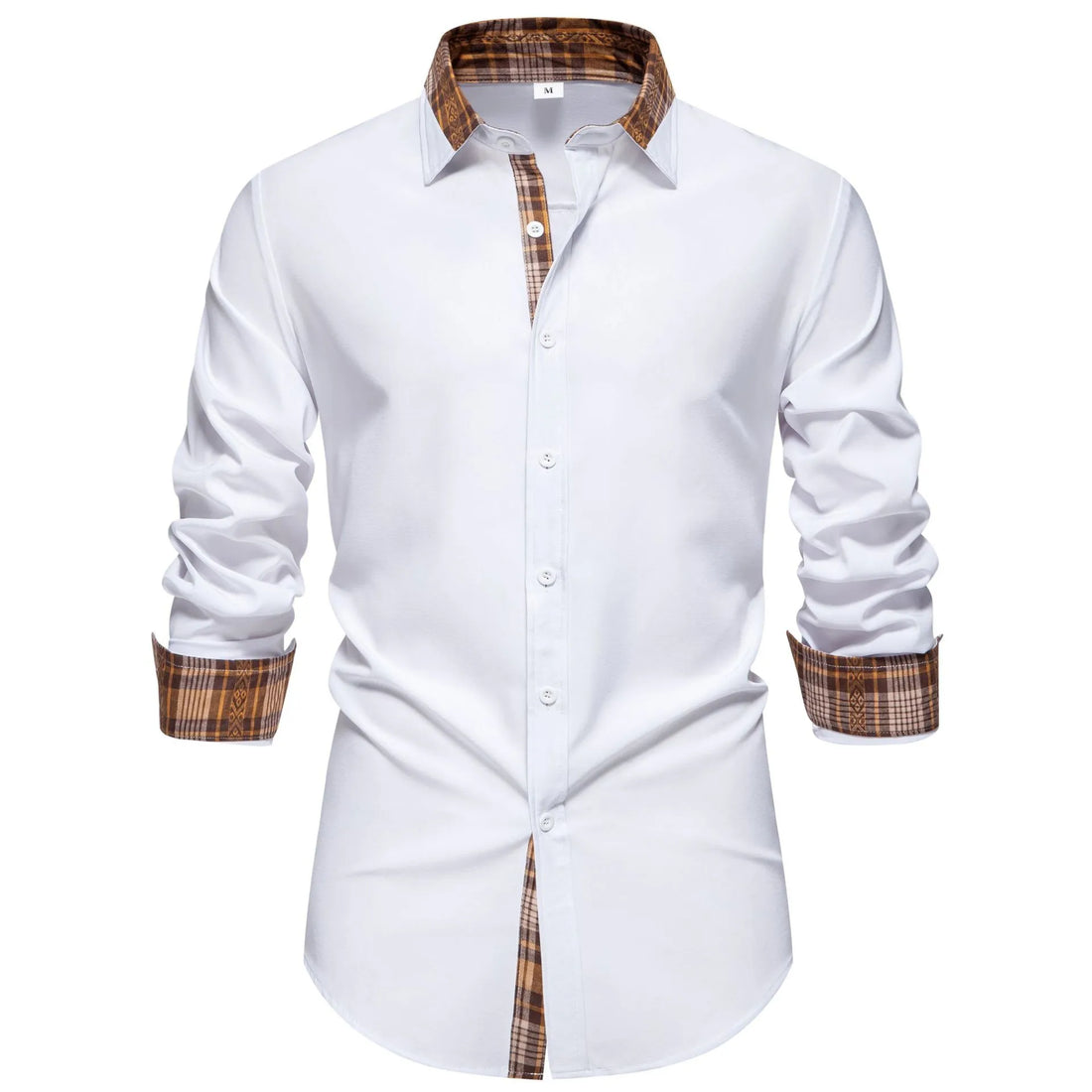 Men's Plus Size Plaid Collar Button Down Shirt