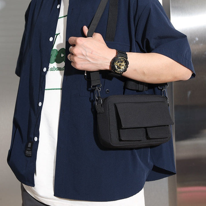 Men's Shoulder Bag Lightweight Nylon Cloth Bag Simple Student Travel Leisure Messenger Bag
