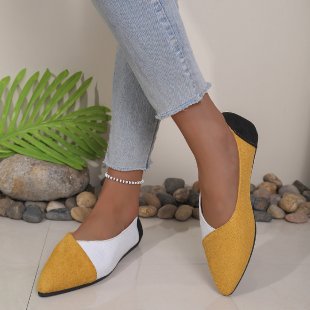 Women's Pointed-Toe Slip-On Flat Shoes | Breathable Fabric Everyday Flats