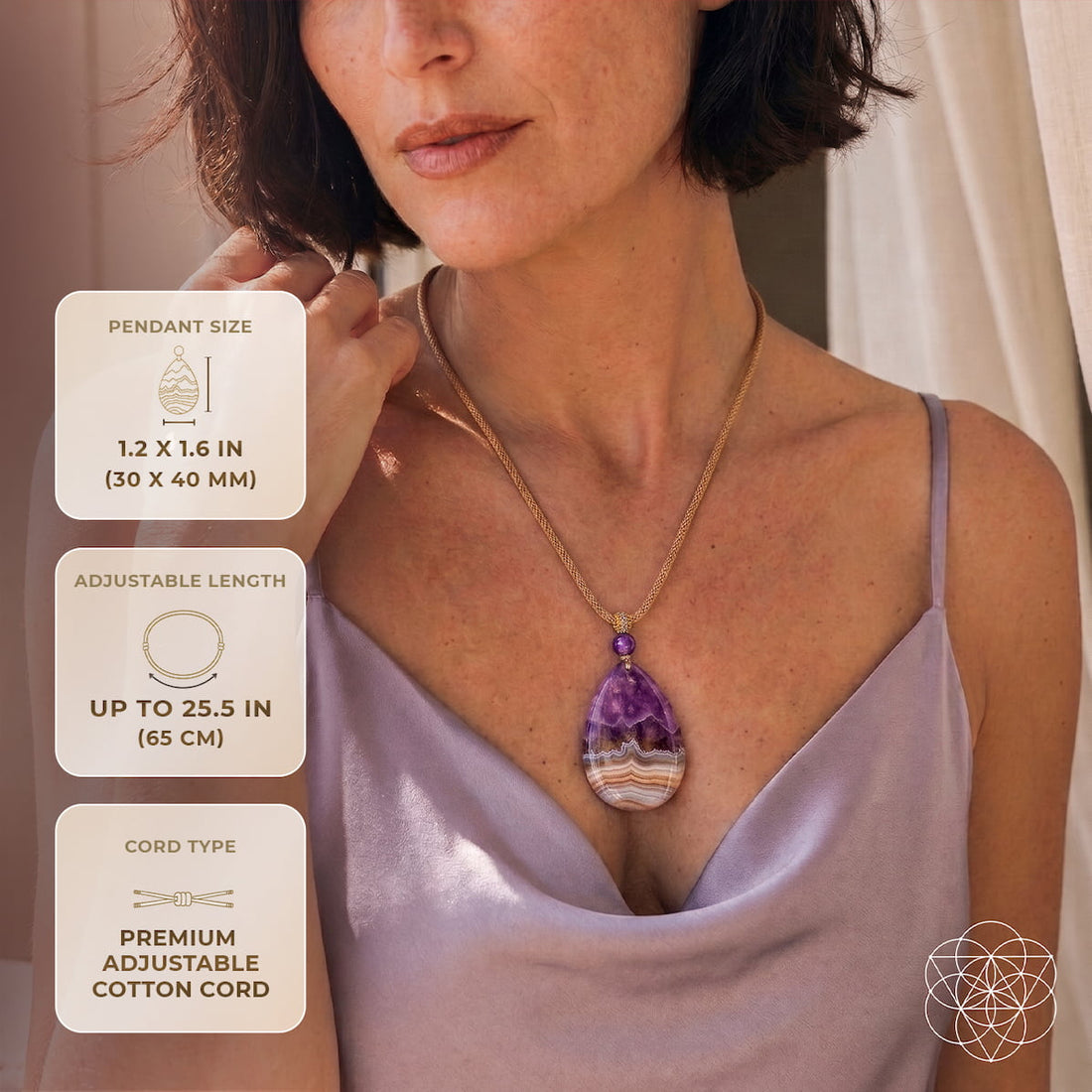 Bring My Spark Back – The Amethyst Crazy Lace Agate Pendant