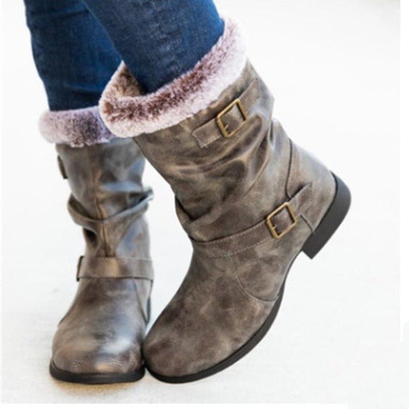 Warm Women's Snow Boots In Autumn And Winter Fashion European And American Martin Boots