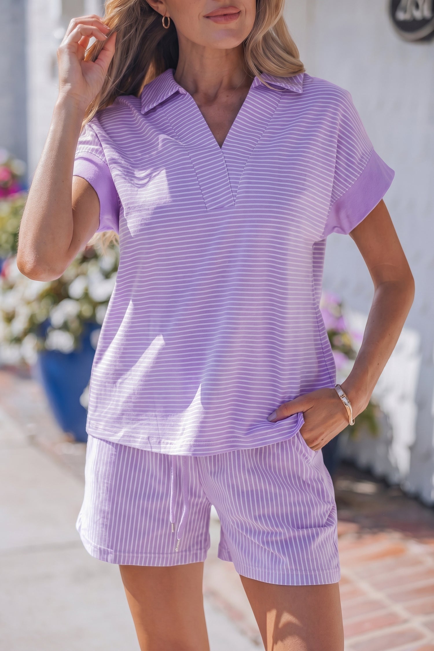 Women's Zara Dolman Sleeve Polo Shirt Set