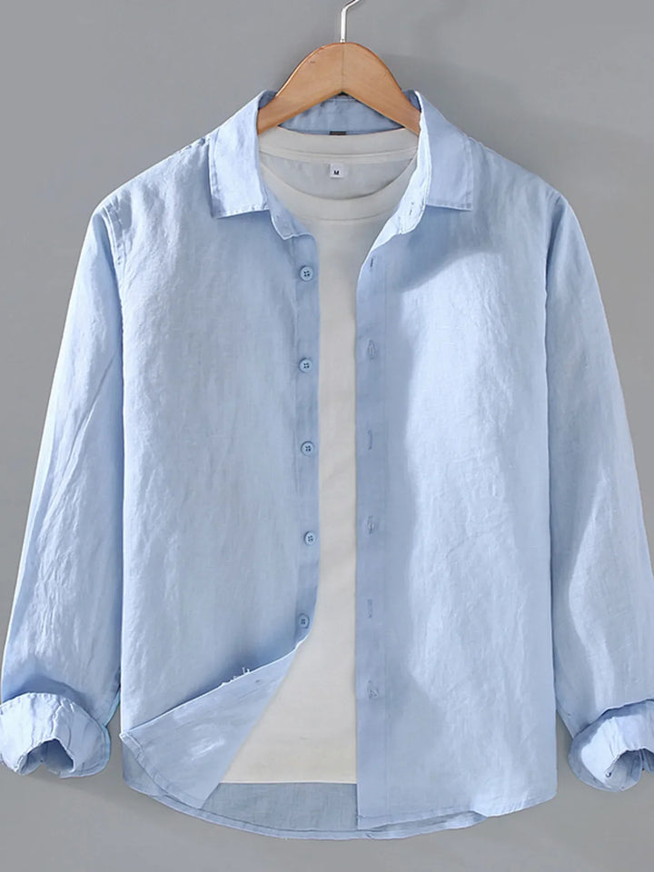 Men's Plus Size Button Up Long Sleeve Shirt