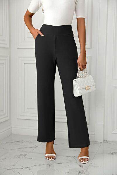 High Waist Straight Leg Pants for Women in Various Sizes