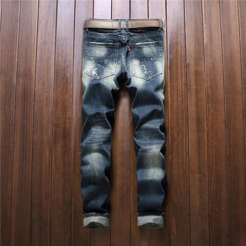 distressed street style pants, contemporary denim wear