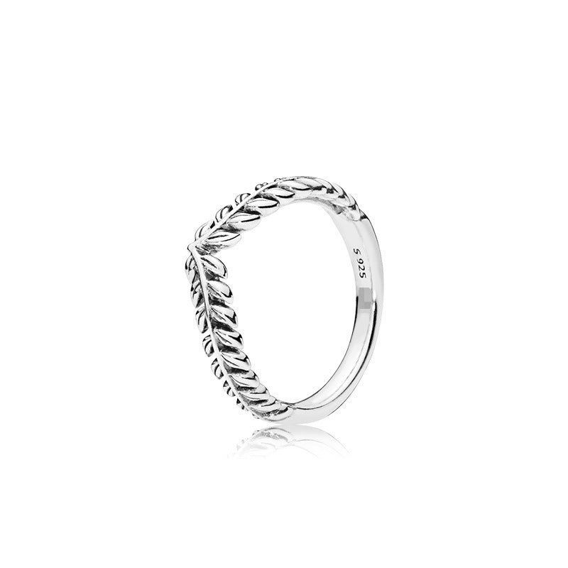 White Copper Plating Fashion Multilateral Ring