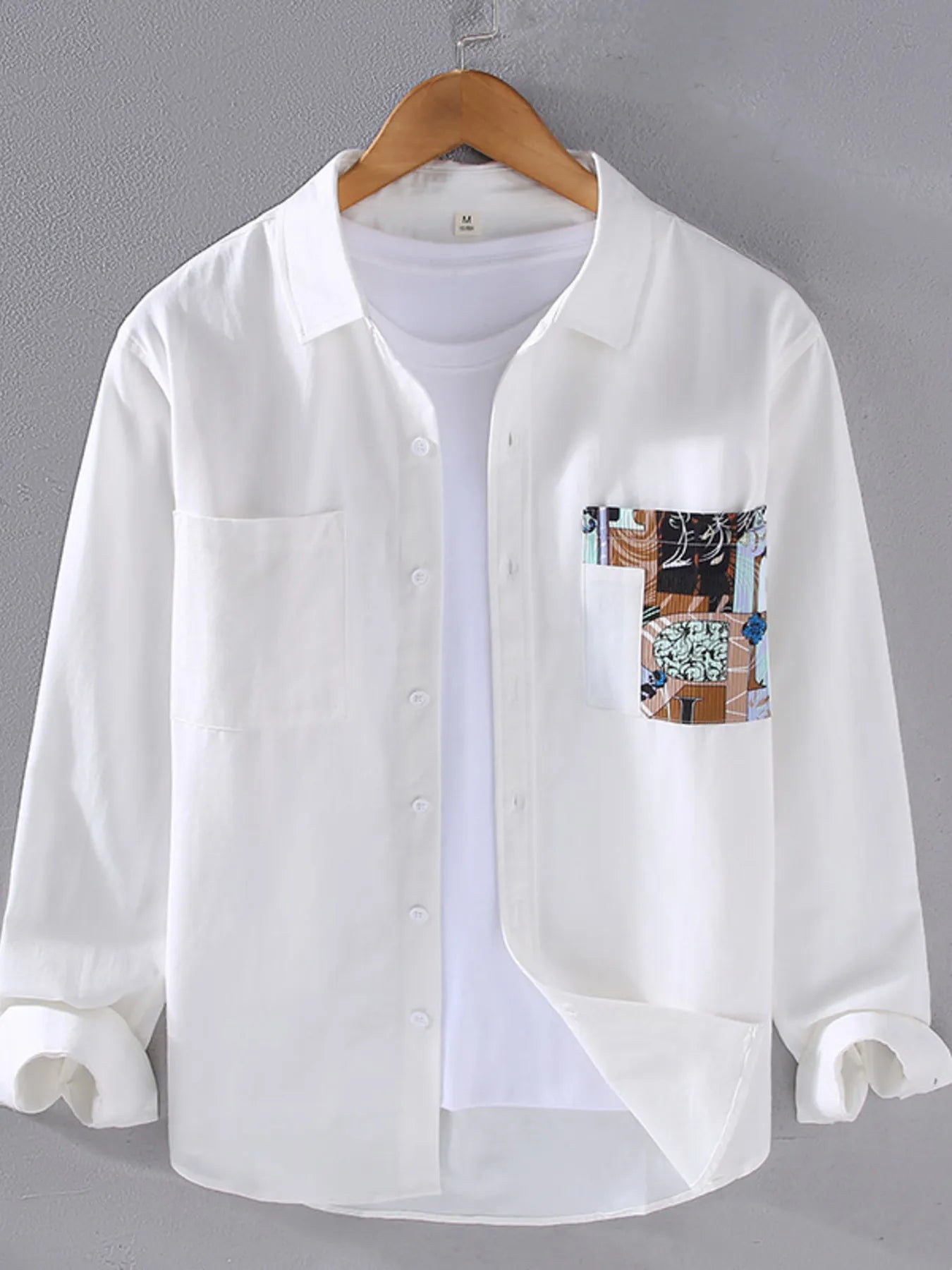 Men's Plus Size Button Up Long Sleeve Shirt