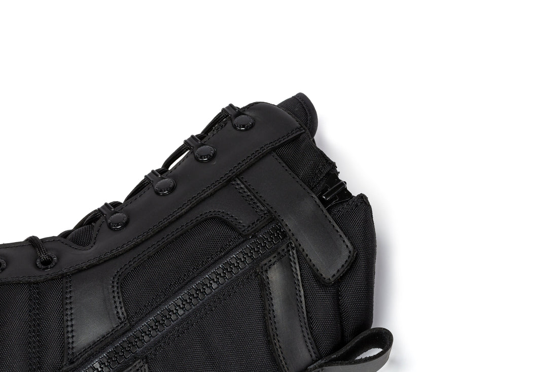 Botas Pro Black Men's 8 inch Side Zipper Rubber Sole Tactical Boots BMP110BK