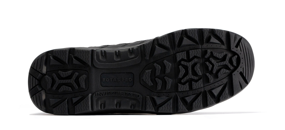 Botas Pro Black Men's 8 inch Side Zipper Rubber Sole Tactical Boots BMP110BK
