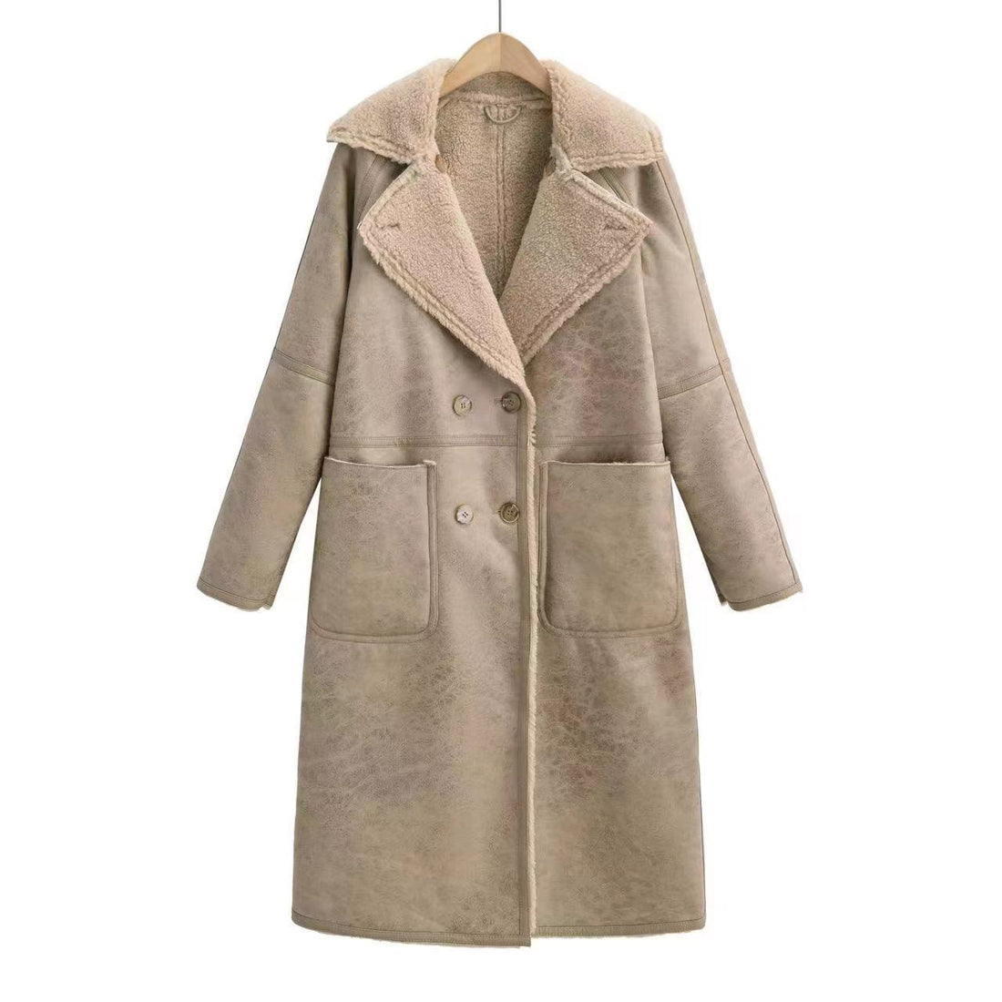 Women’s Belted Double-Breasted Winter Trench Coat