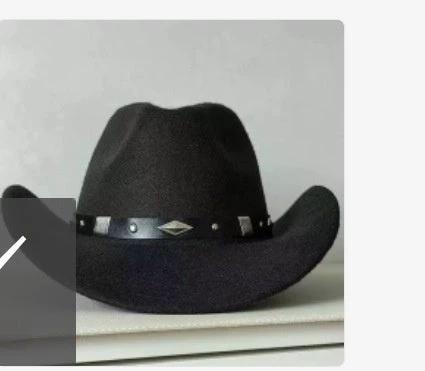 Men's Curved Edge Western Cowboy Hat