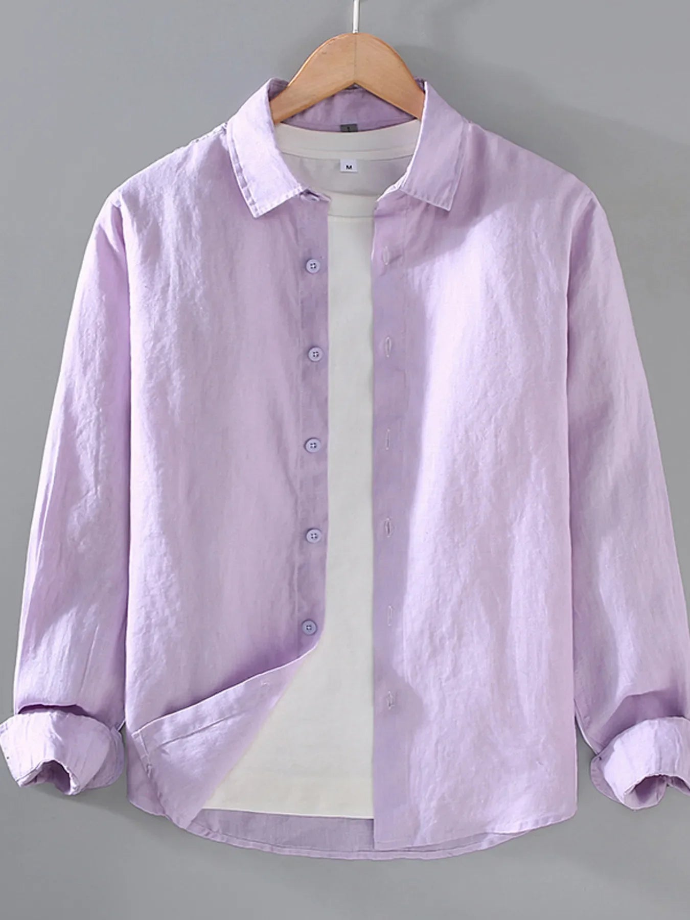Men's Plus Size Button Up Long Sleeve Shirt