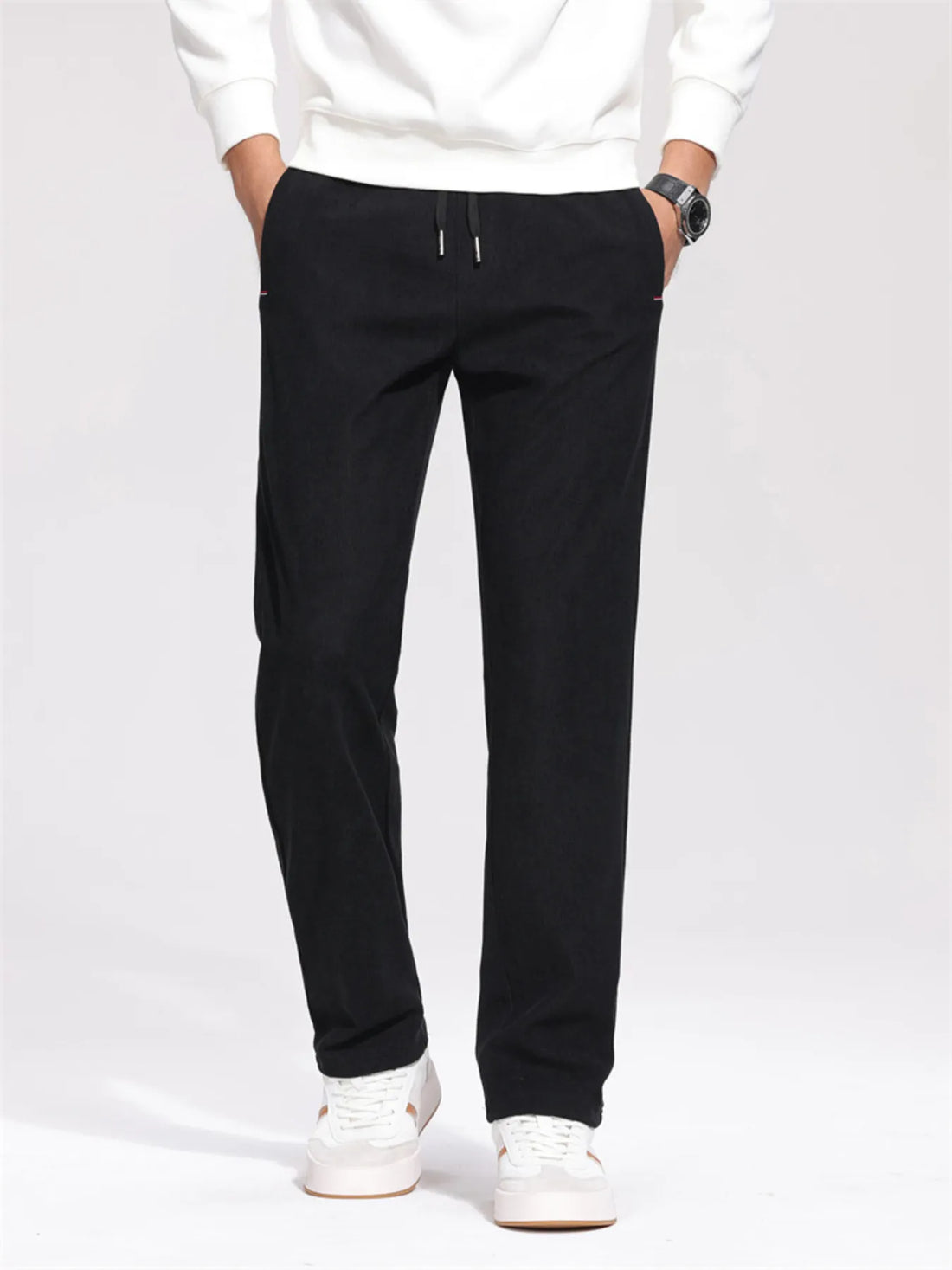 Men's Plus Size Casual Drawstring Loose Fit Pants