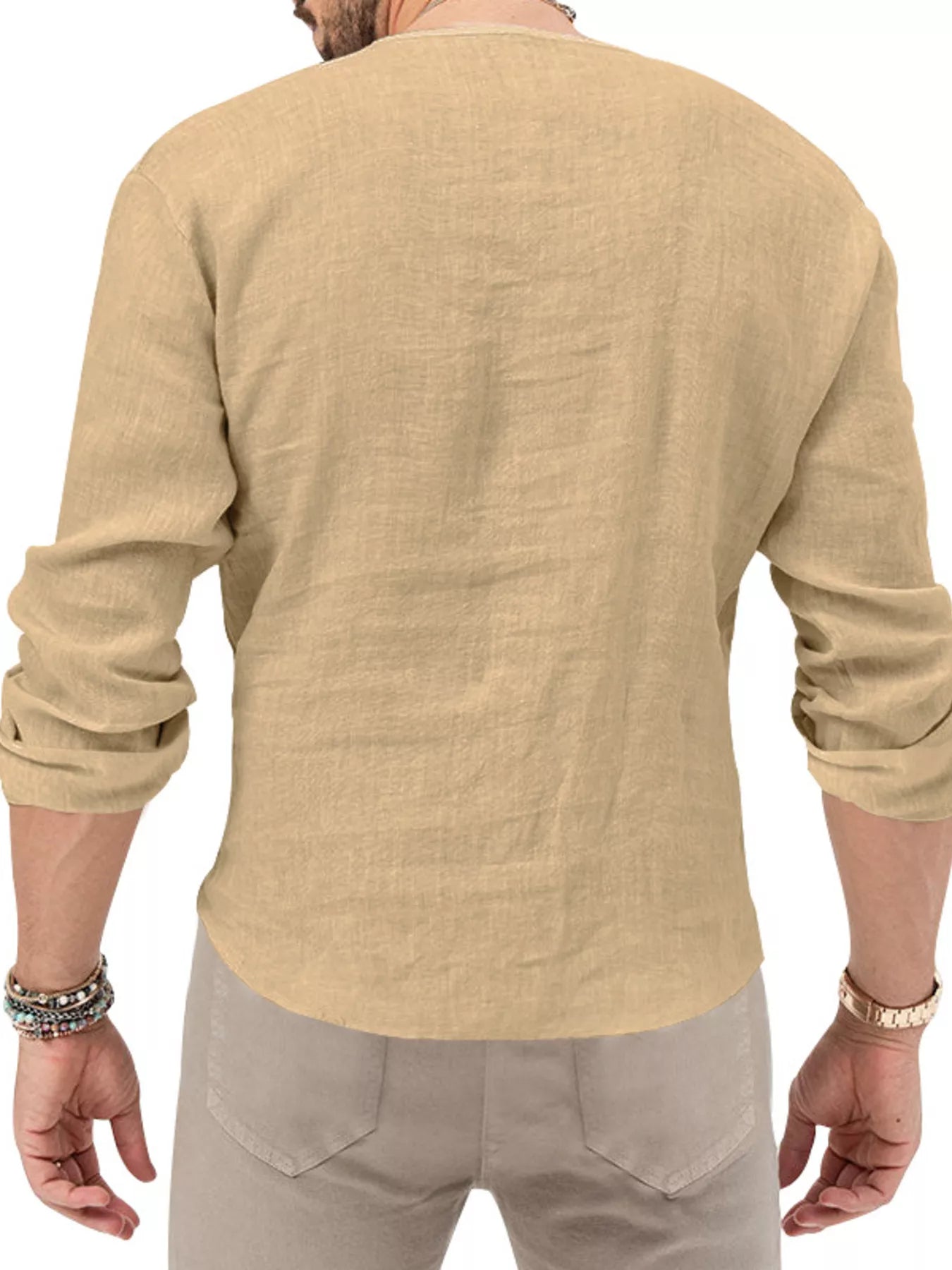 Men's Full Size Slim Fit Long Sleeve Blouse Plus Size