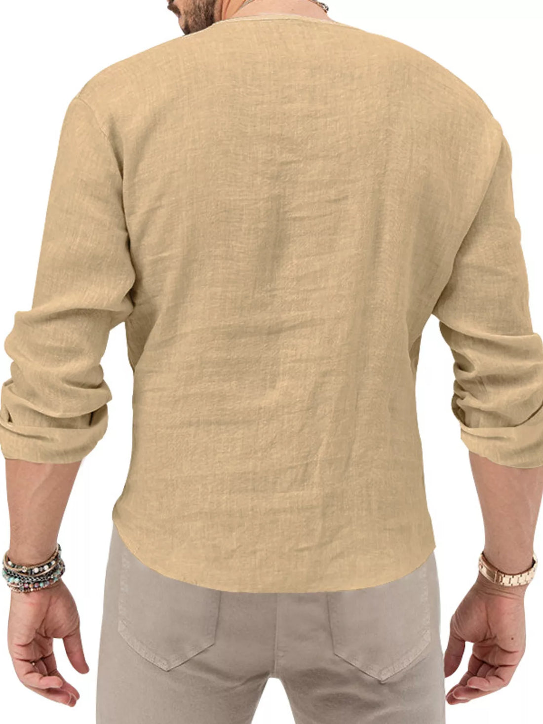 Men's Full Size Slim Fit Long Sleeve Blouse Plus Size