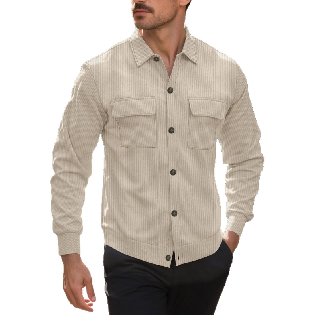 Men's Corduroy Shirt Pocket Coat