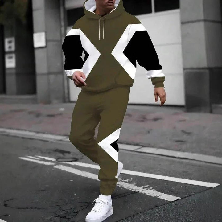 Men's Fashion Trendy Casual All-matching Hooded Sweatshirt And Sweatpants Suit