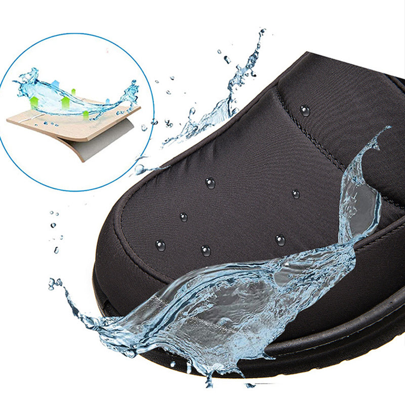 Women's Non-Slip Waterproof Snow Ankle Boots | Flat Heel Cotton Warm Shoes