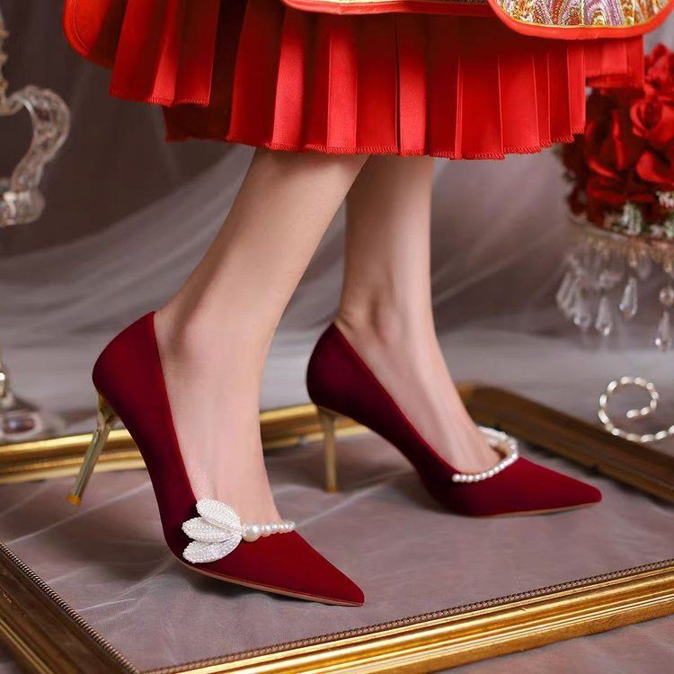 Women's Mary Jane Stiletto Heels | Open-Toe Crossover Strap Formal Shoes