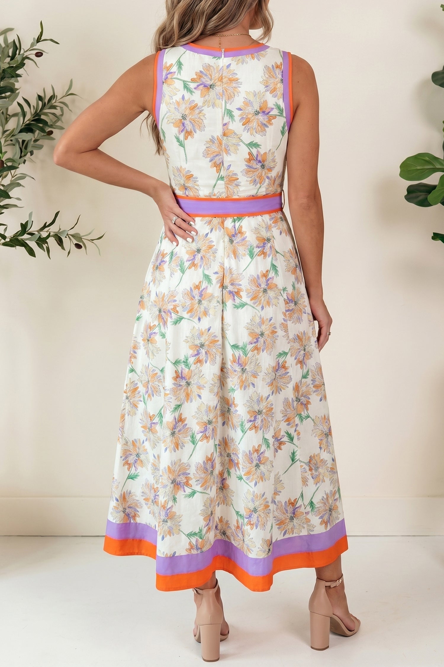 Women's Daphne Belted Sleeveless Maxi Dress