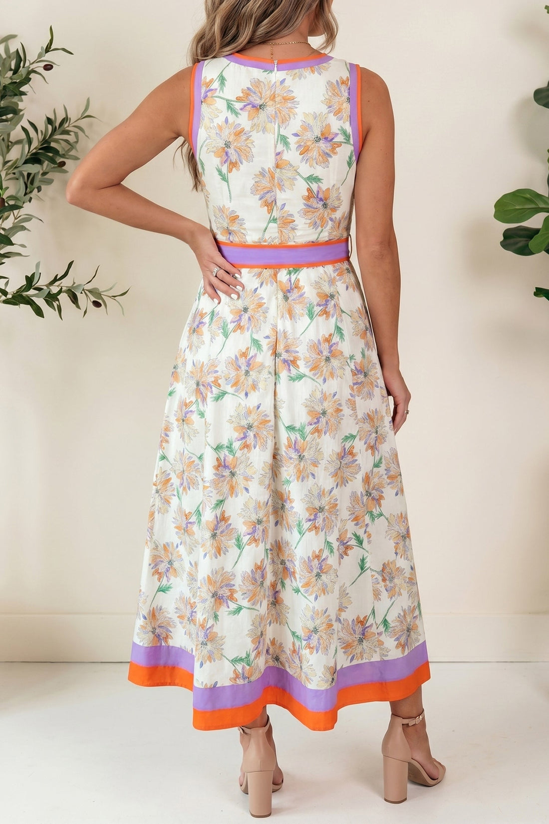 Women's Daphne Belted Sleeveless Maxi Dress