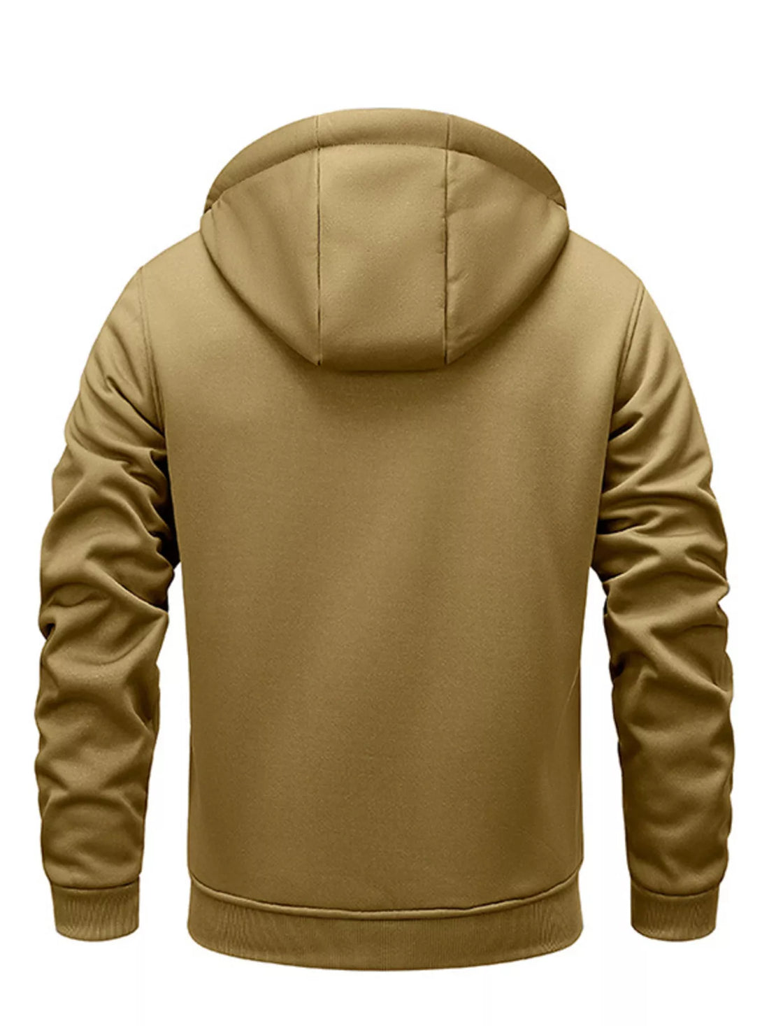 Men's Full Size Warm Fleece Lined Zip-Up Hoodie Plus Size