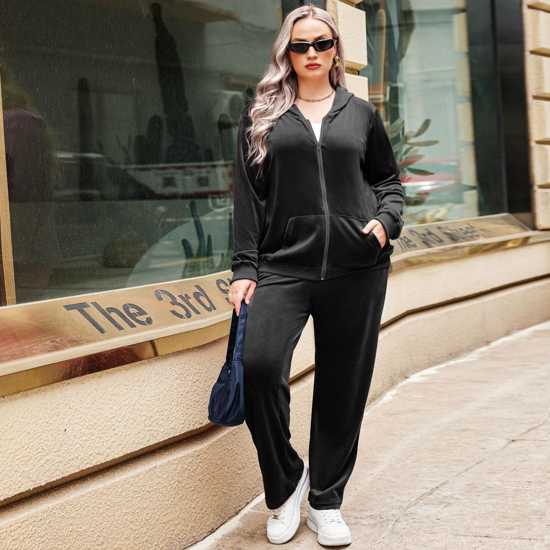 Sports Hooded Top Autumn And Winter Plus Size Women's Clothes
