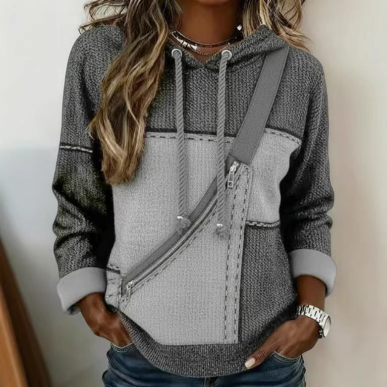 Women’s 3D Printed Hooded Sweatshirt – Long Sleeve Pullover
