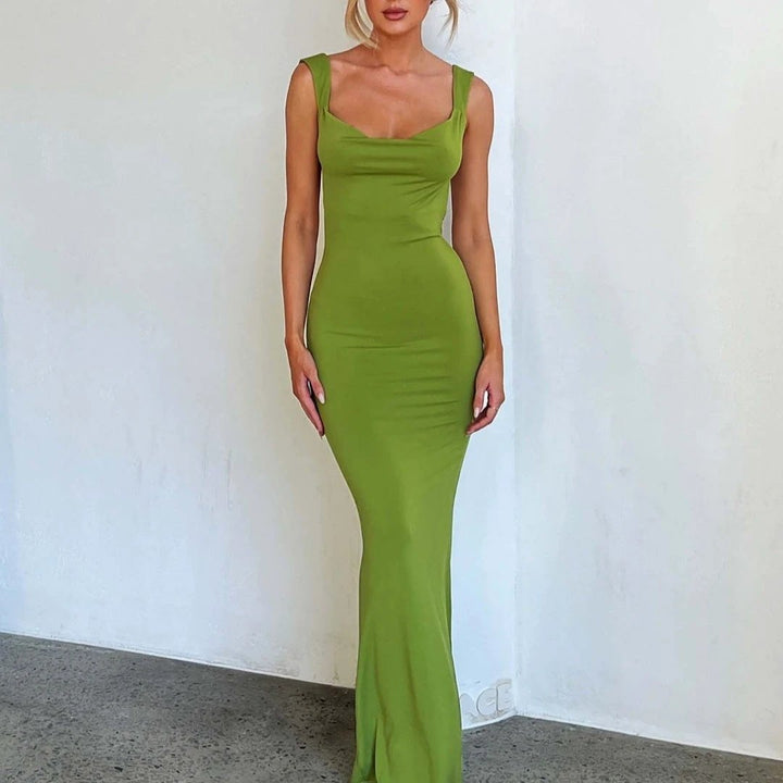 Backless Slim Fit Hip Spaghetti Straps Dress