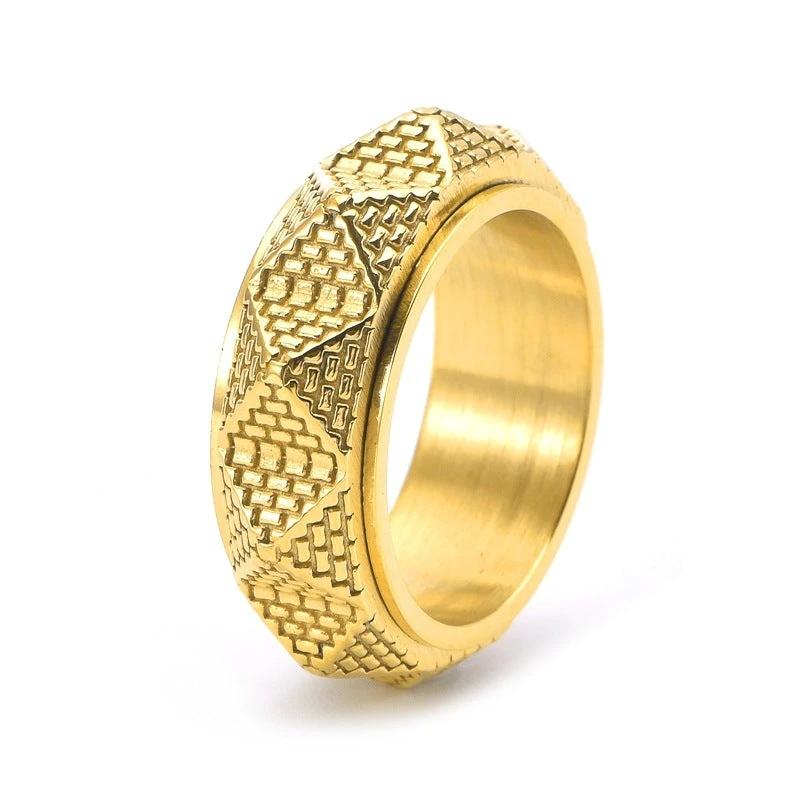 Titanium Steel Pyramid Men's Ring