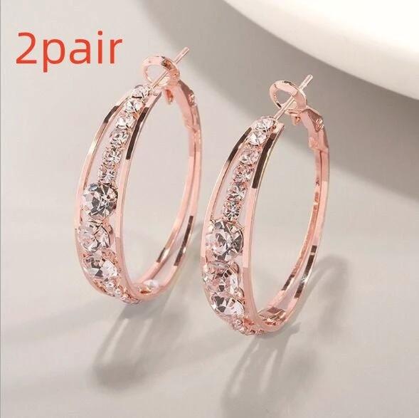 European And American Air Drill Mosaic Women's Earrings