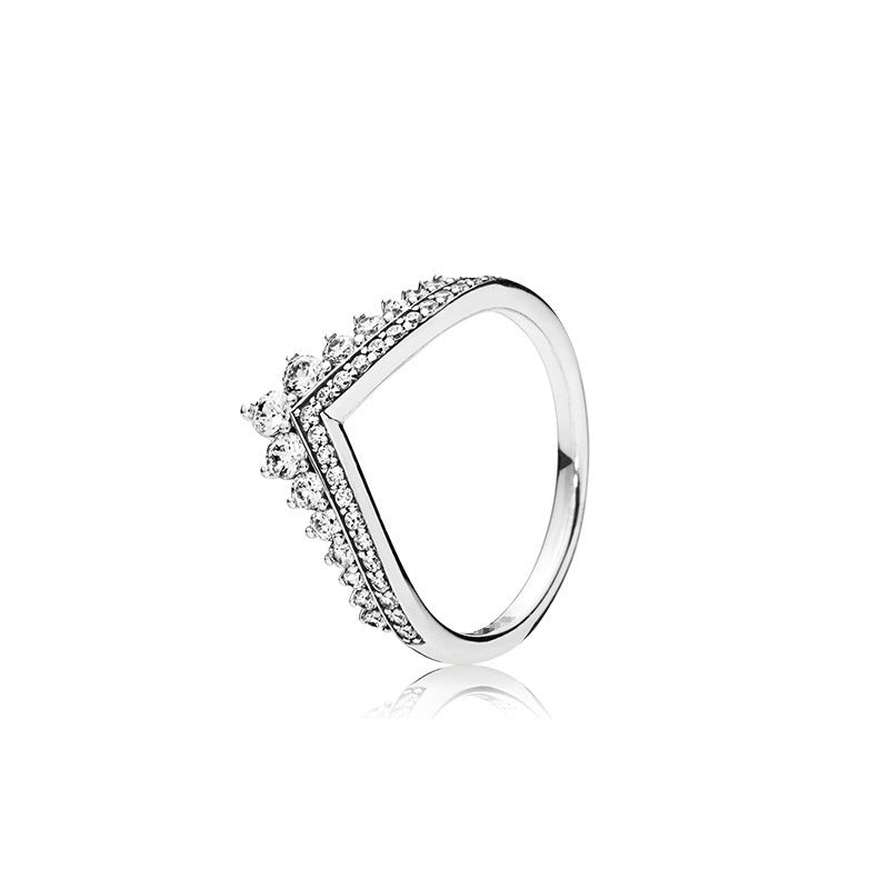 White Copper Plating Fashion Multilateral Ring