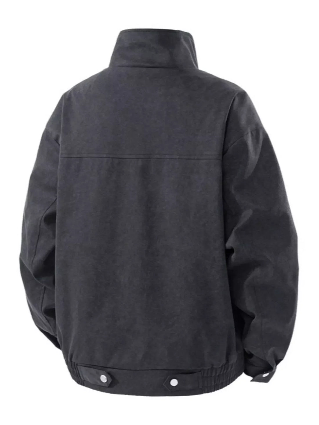 Men's Plus Size Casual Stand Collar Zipper Jacket