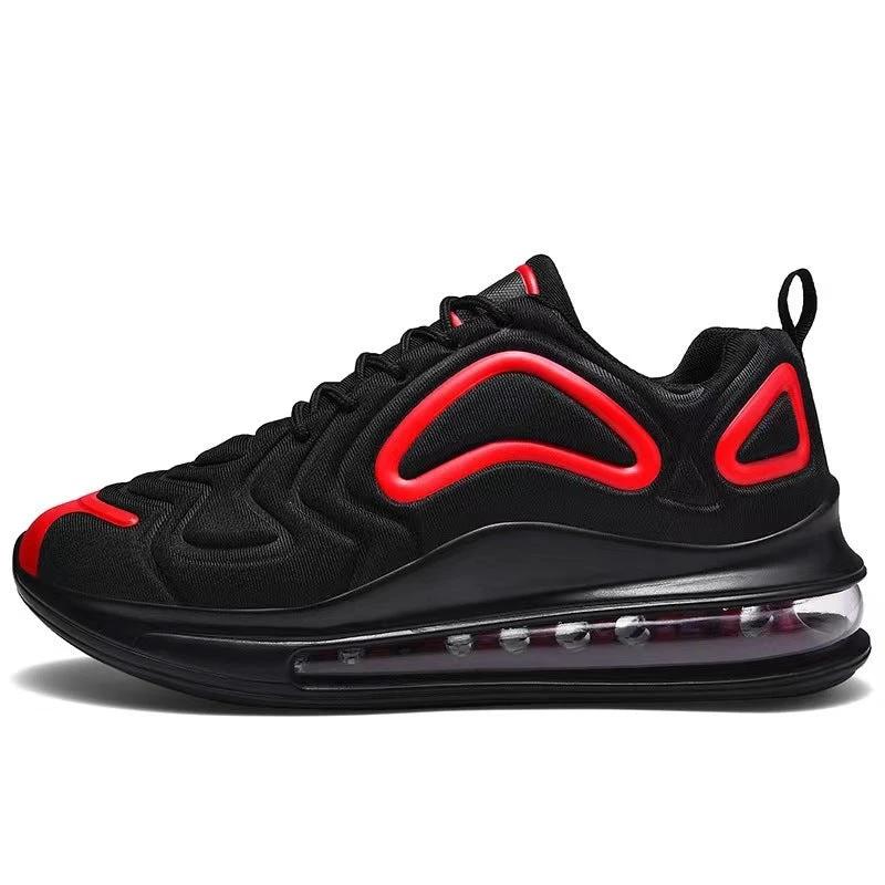 Mandotos Men Casual Air Cushion Black Shoes Outdoor Breathable Lace Up Sneakers Running Sports
